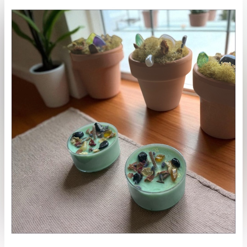 Healing crystal tea light candle - Picture 2 of 4